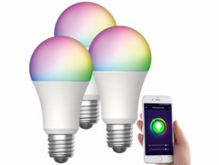 3 ampoules LED connectées E27 / 15 W / RVBB LAV-170.rgbw