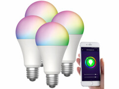 4 ampoules LED connectées LAV-160.rgbw E27 - 12 W - RVB CCT