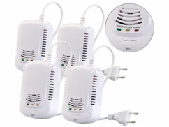4 détecteurs de gaz domestiques avec alarme 85 dB