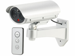 Caméra de surveillance factice avec télécommande mouvement rotatif et systeme d'alarme à détecteur.