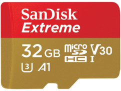 Carte Micro SDXC SanDisk Extreme U3, V30, A1 avec adaptateur - 32 Go