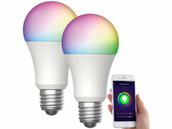 2 ampoules LED connectées E27 / 15 W / RVBB LAV-170.rgbw