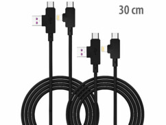 2 câbles USB-A / USB-C vers USB-C / Lightning - 30 cm