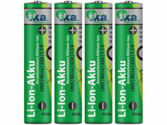 4 accus lithium-ion AAA 866 mAh