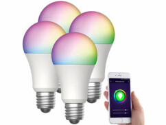 4 ampoules LED connectées E27 / 15 W / RVBB LAV-170.rgbw