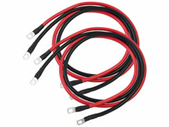 Pack de 4 câbles de batterie 100 cm / 16 mm² rouge et noir de la marque Revolt
