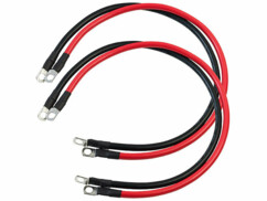 Pack de 4 câbles de batterie avec oeillets 50 cm / 16 mm2 rouge et noir de la marque Revolt 