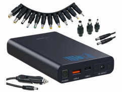 Batterie PB-648.dc, câble de connexion DC, adaptateur 15 DC, câble d'alimentation USB-C, câble allume-cigare DC