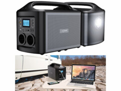 Batterie nomade et convertisseur solaire avec prises secteurs et USB par Revolt