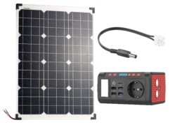 Batterie nomade et convertisseur solaire HSG-240 avec panneau solaire 50 W, par Revolt.