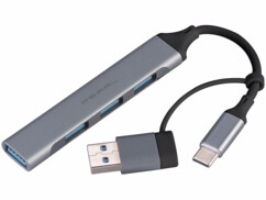 Hub USB-A / USB-C avec 4 ports USB-A
