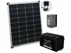 Kit panneau solaire 110 W avec batterie 80 Ah et régulateur MPPT 40 A