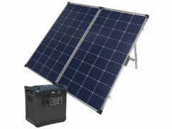 Batterie nomade HSG-1150 avec panneau solaire pliable 260 watts.