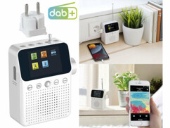 Radio Portable DAB+/FM Avec Bluetooth 5.0 - Écran Couleur 6.1 Cm - Batterie 2200mAh Rechargeable USB-C - Double Réveil, Minuterie Sommeil - 40 Stations Mémorisables