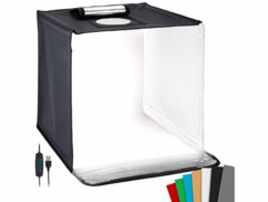 Studio photo pliable avec éclairage LED CCT - 62 x 62 x 62 cm