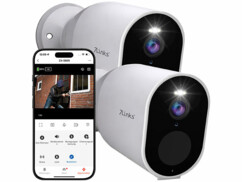 2 caméras de surveillance d'extérieur rechargeables connectées 2K IPC-930