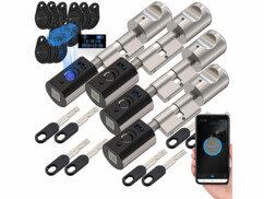 Pack de 4 cylindres de porte électroniques connectés avec écran de la marque VisorTech