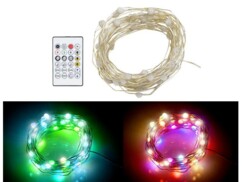 Guirlande à LED RVB de 5 m connectée et compatible commandes vocales.
