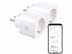 2 prises connectées SF-605.avs avec wattmètre bidirectionnel