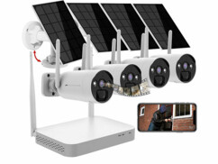 Système vidéo surveillance connecté 2K 4 caméras solaires