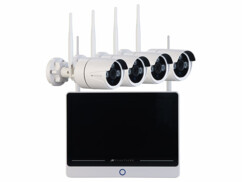 Système de surveillance connecté et intelligent avec écran et 4 caméras IP Full HD DSC-850.app vue d'ensemble