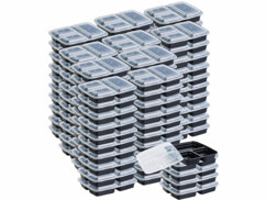 Pack de 100 boîtes de conservation 850 ml avec 3 compartiments et couvercles de la marque Rosenstein & Söhne