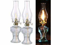 Pack de 2 lampes à pétrole décoratives avec flamme véritable de la marque Lunartec