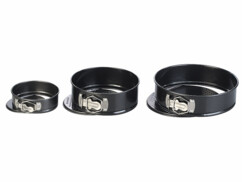 Lot de 3 moules à manqués avec revêtement antiadhésif.