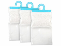 Trois sachets absorbeurs d'humidité à suspendre dans une armoire, panderie ou dressing.