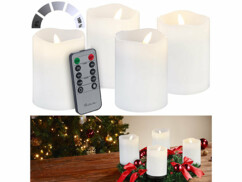 4 bougies de l'Avent LED coloris blanc de la marque Britesta