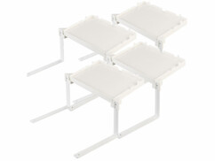 Pack de 4 tablettes de lit pliables coloris blanc de la marque Carlo Milano