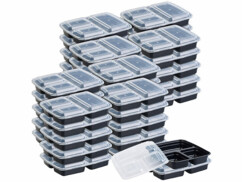 Pack de 40 boîtes de conservation 850 ml avec 3 compartiments et couvercles de la marque Rosenstein & Söhne