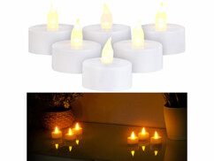 6 bougies chauffe-plat à LED à effet flamme et minuteur de la marque Britesta