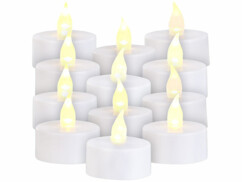 12 bougies chauffe-plat à LED à effet flamme et minuteur