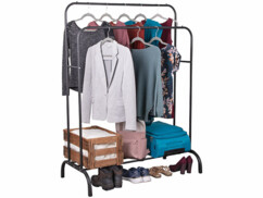 Portant dressing vêtements double coloris noir