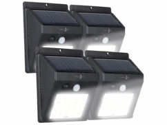 4 appliques murales solaires LED 100 lm WL-100.solar avec détecteur de mouvement