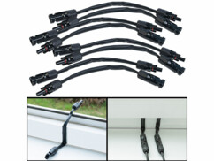 8 câbles passe-fenêtres plats 35 cm compatibles MC4