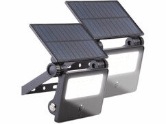 Pack de 2 projecteurs LED solaires 700 lm FTR-101 avec détecteur de mouvement de la marque Luminea