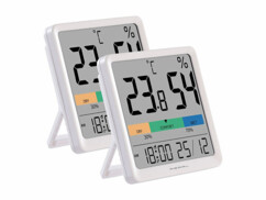 Pack de 2 thermo-hygromètres avec écran couleur de la marque PEARL
