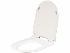 Abattant de WC universel en D avec frein de chute.
