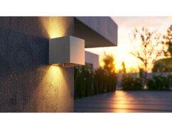 Applique murale d'extérieur double faisceau 385 lm LED G9 - coloris blanc