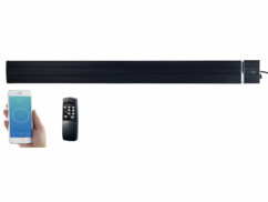 Chauffage radiant RA-400.app avec chaleur infrarouge, contrôlable par télécommande ou par application mobile.