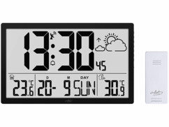 Horloge murale radio-pilotée avec station météo