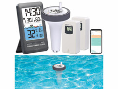 Thermomètre de piscine connecté et station météo avec 2 capteurs extérieur