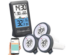 Thermomètre de piscine connecté sans fil PT-400.app avec 3 capteurs