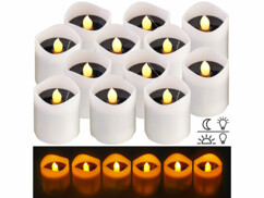 Pack de 12 bougies LED solaires avec mode d'emploi en français