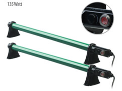 2 radiateurs électriques tubulaires pour serre de jardin - 135 W