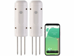 2 thermomètres-hygromètres de sol connectés compatibles ZigBee