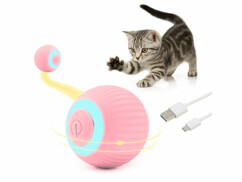 Jouet interactif rechargeable pour chat - coloris rose