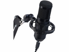 Microphone à condensateur USB professionnel avec support articulé